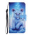 Samsung Galaxy S24 Ultra 5G Colored Drawing Pattern Leather Phone Case - Little Leopard Samsung Galaxy S24 Ultra 5G Colored Drawing Pattern Leather Phone Case - Little Leopard