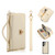 Samsung Galaxy S24 Ultra 5G Crossbody Multi-functional Zipper Wallet Litchi Leather Phone Case - Beige