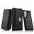 Samsung Galaxy S24 Ultra 5G Crossbody Multi-functional Zipper Wallet Litchi Leather Phone Case - Black