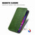 Samsung Galaxy S24 Ultra 5G Cubic Grid Pressed Magnetic Leather Phone Case - Green