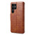 Samsung Galaxy S24 Ultra 5G Denior Crocodile Texture Oil Edge Leather Phone Case - Brown