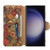 Samsung Galaxy S24 Ultra 5G Denior Flower Language Series Cork Fabric Oil Edge Leather Phone Case - Autumn