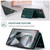 Samsung Galaxy S24 Ultra 5G DG.MING M1 Series 3-Fold Multi Card Wallet + Magnetic Phone Case - Green