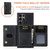 Samsung Galaxy S24 Ultra 5G DG.MING M2 Series 3-Fold Multi Card Bag + Magnetic Phone Case - Black