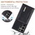 Samsung Galaxy S24 Ultra 5G DG.MING M2 Series 3-Fold Multi Card Bag + Magnetic Phone Case - Black