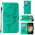 Samsung Galaxy S24 Ultra 5G Embossed Butterfly Leather Phone Case - Green