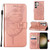 Samsung Galaxy S24 Ultra 5G Embossed Butterfly Leather Phone Case - Rose Gold