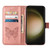 Samsung Galaxy S24 Ultra 5G Embossed Butterfly Leather Phone Case - Rose Gold