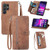 Samsung Galaxy S24 Ultra 5G Embossed Flower Zipper Leather Phone Case - Brown