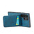 Samsung Galaxy S24 Ultra 5G Fierre Shann Crazy Horse Card Holder Back Cover PU Phone Case - Blue