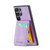 Samsung Galaxy S24 Ultra 5G Fierre Shann Crazy Horse Card Holder Back Cover PU Phone Case - Purple