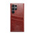 Samsung Galaxy S24 Ultra 5G Fierre Shann Oil Wax Texture Leather Phone Case with Card Slots - Brown