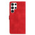 Samsung Galaxy S24 Ultra 5G Flower Butterfly Embossing Pattern Leather Phone Case - Red