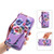 Samsung Galaxy S24 Ultra 5G Flower Multi-functional Crossbody Zipper Wallet Leather Phone Case - Purple