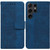 Samsung Galaxy S24 Ultra 5G Geometric Embossed Leather Phone Case - Blue