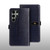 Samsung Galaxy S24 Ultra 5G idewei Crocodile Texture Leather Phone Case - Dark Blue