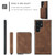 Samsung Galaxy S24 Ultra 5G JEEHOOD Magnetic Zipper Horizontal Flip Leather Phone Case - Brown