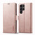 Samsung Galaxy S24 Ultra 5G LC.IMEEKE Strong Magnetism Microfiber Leather Phone Case - Rose Gold