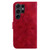 Samsung Galaxy S24 Ultra 5G Lily Embossed Leather Phone Case - Red