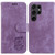 Samsung Galaxy S24 Ultra 5G Little Tiger Embossed Leather Phone Case - Purple