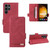 Samsung Galaxy S24 Ultra 5G Magnetic Clasp Leather Phone Case - Red