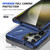 Samsung Galaxy S24 Ultra 5G MagSafe Magnetic Shockproof Phone Case with Ring Holder - Navy Blue