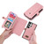 Samsung Galaxy S24 Ultra 5G Multi-functional Zipper Wallet Leather Phone Case - Pink