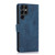 Samsung Galaxy S24 Ultra 5G Orchid Butterfly Embossed Leather Phone Case - Blue