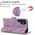 Samsung Galaxy S24 Ultra 5G Orchid Butterfly Embossed Leather Phone Case - Purple