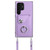 Samsung Galaxy S24 Ultra 5G Organ Card Bag Ring Holder Phone Case with Long Lanyard - Purple
