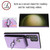 Samsung Galaxy S24 Ultra 5G Organ Card Bag Ring Holder Phone Case with Long Lanyard - Purple
