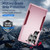 Samsung Galaxy S24 Ultra 5G Pioneer Armor Heavy Duty PC + TPU Phone Case - Pink+Rose Red