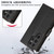 Samsung Galaxy S24 Ultra 5G PU Genuine Leather Texture Embossed Line Phone Case - Black
