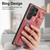 Samsung Galaxy S24 Ultra 5G Retro Skin-feel Ring Card Bag Phone Case with Hang Loop - Pink