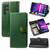 Samsung Galaxy S24 Ultra 5G Retro Solid Color Buckle Leather Phone Case - Green