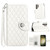 Samsung Galaxy S24 Ultra 5G Rhombic Texture Flip Leather Phone Case with Lanyard - White