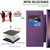 Samsung Galaxy S24 Ultra 5G Shield Magsafe RFID Anti-theft Rhombus Leather Phone Case - Purple