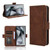 Samsung Galaxy S24 Ultra 5G Skin Feel Calf Texture Card Slots Leather Phone Case - Brown