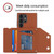 Samsung Galaxy S24 Ultra 5G Skin Feel PU + TPU + PC Card Slots Phone Case - Brown
