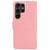 Samsung Galaxy S24 Ultra 5G Skin Feel Pure Color Flip Leather Phone Case - Pink