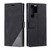 Samsung Galaxy S24 Ultra 5G Skin Feel Splicing Horizontal Flip Leather Phone Case - Black