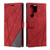 Samsung Galaxy S24 Ultra 5G Skin Feel Splicing Horizontal Flip Leather Phone Case - Red