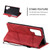 Samsung Galaxy S24 Ultra 5G Skin Feel Splicing Horizontal Flip Leather Phone Case - Red