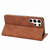 Samsung Galaxy S24 Ultra 5G Skin Feel Splicing Leather Phone Case - Brown