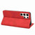 Samsung Galaxy S24 Ultra 5G Skin Feel Splicing Leather Phone Case - Red