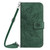 Samsung Galaxy S24 Ultra 5G Skin Feel Sun Flower Embossed Flip Leather Phone Case with Lanyard - Green