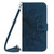 Samsung Galaxy S24 Ultra 5G Skin Feel Sun Flower Embossed Flip Leather Phone Case with Lanyard - Inky Blue