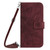 Samsung Galaxy S24 Ultra 5G Skin Feel Sun Flower Embossed Flip Leather Phone Case with Lanyard - Wine Red