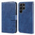 Samsung Galaxy S24 Ultra 5G Skin Feeling Oil Leather Texture PU + TPU Phone Case - Dark Blue