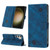 Samsung Galaxy S24 Ultra 5G Skin-feel Embossed Leather Phone Case - Blue